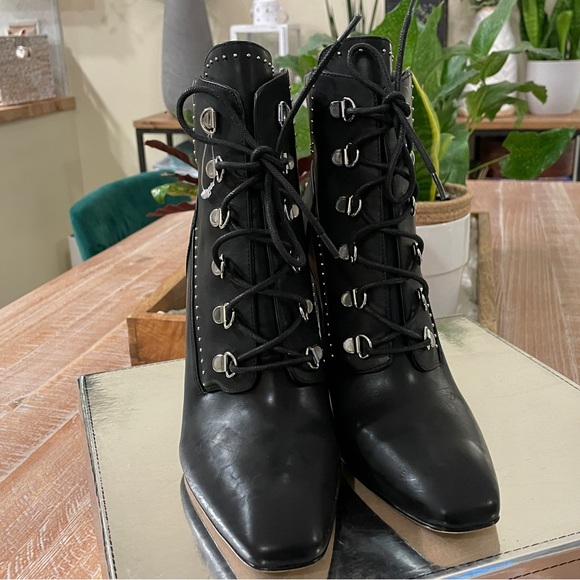 Sigerson Morrison studded block heel Boots size 8.5 - Picture 4 of 14